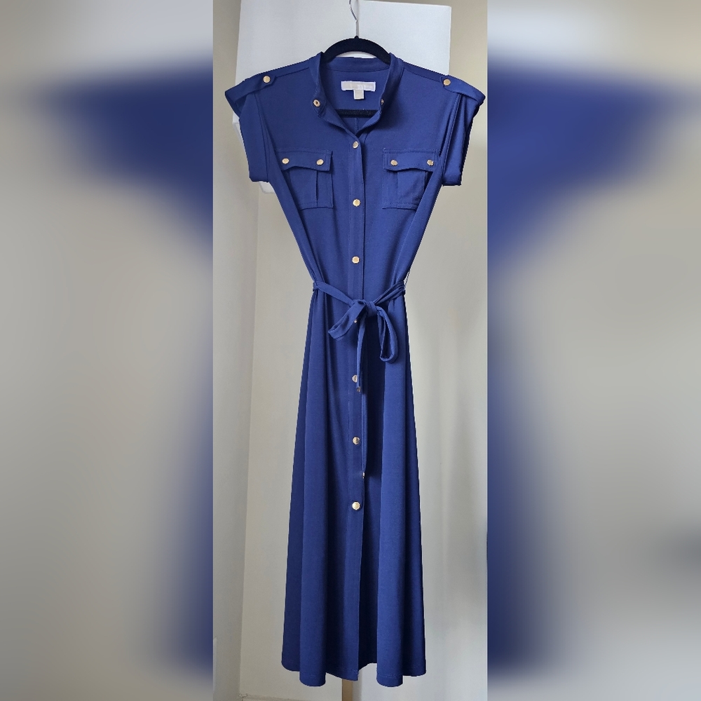 SOLD | Michael Kors Navy Midi Dress